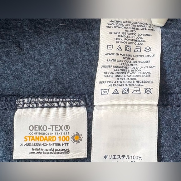 Lands' End Men's Zip Up Sweater Vest in Dark Blue - Picture 5 of 7